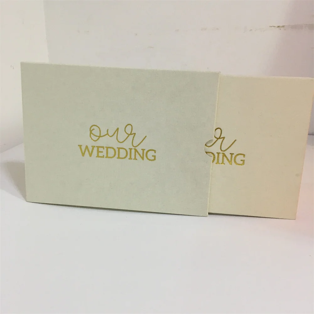 Video Books Linen Brochure Covered Our Wedding Video Book for Video and Photos With 4GB of memory and push button controls