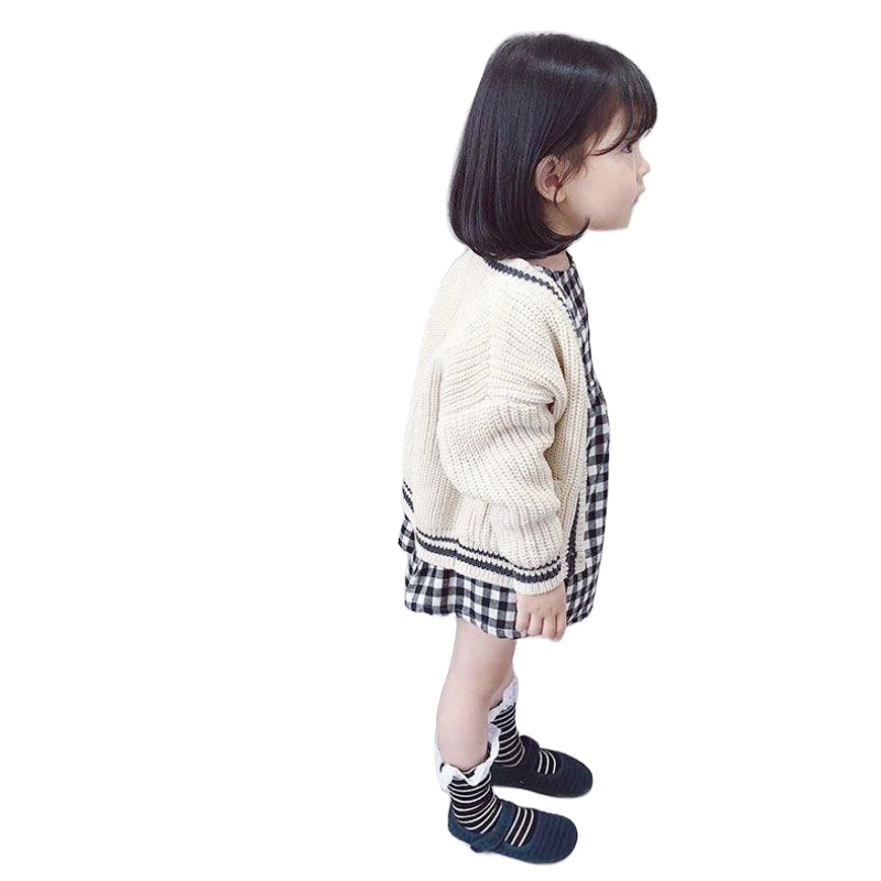 Toddler Baby Girl Boy Solid Warm Pullover Tops Outerwear Knit Cardigan Sweater Jacket Coat