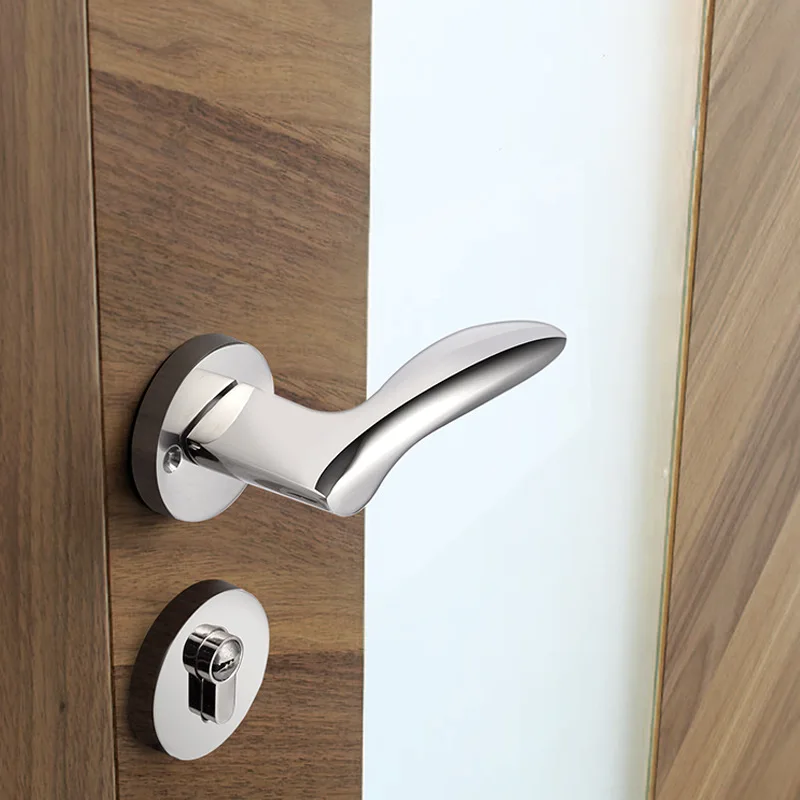 Interior Bathroom Door Locks Handle Body Sets Privacy Zinc Alloy Wood Door Lock