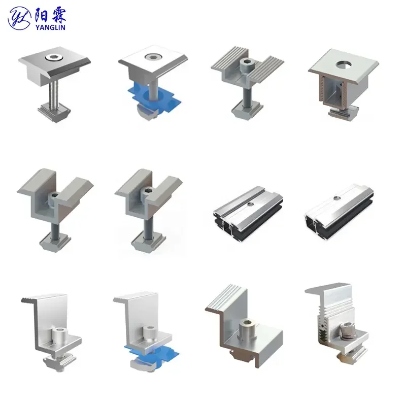 Factory Aluminum Solar Panel Mounting Clamps 35mm Solar Pv Clamps Solar Panel Mount Accessories Fast Install Clamps