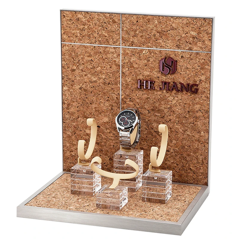 Various Of Customized Design Manufacturer Metal Frame Watch Display Stand With Clear Watch Holder Stand