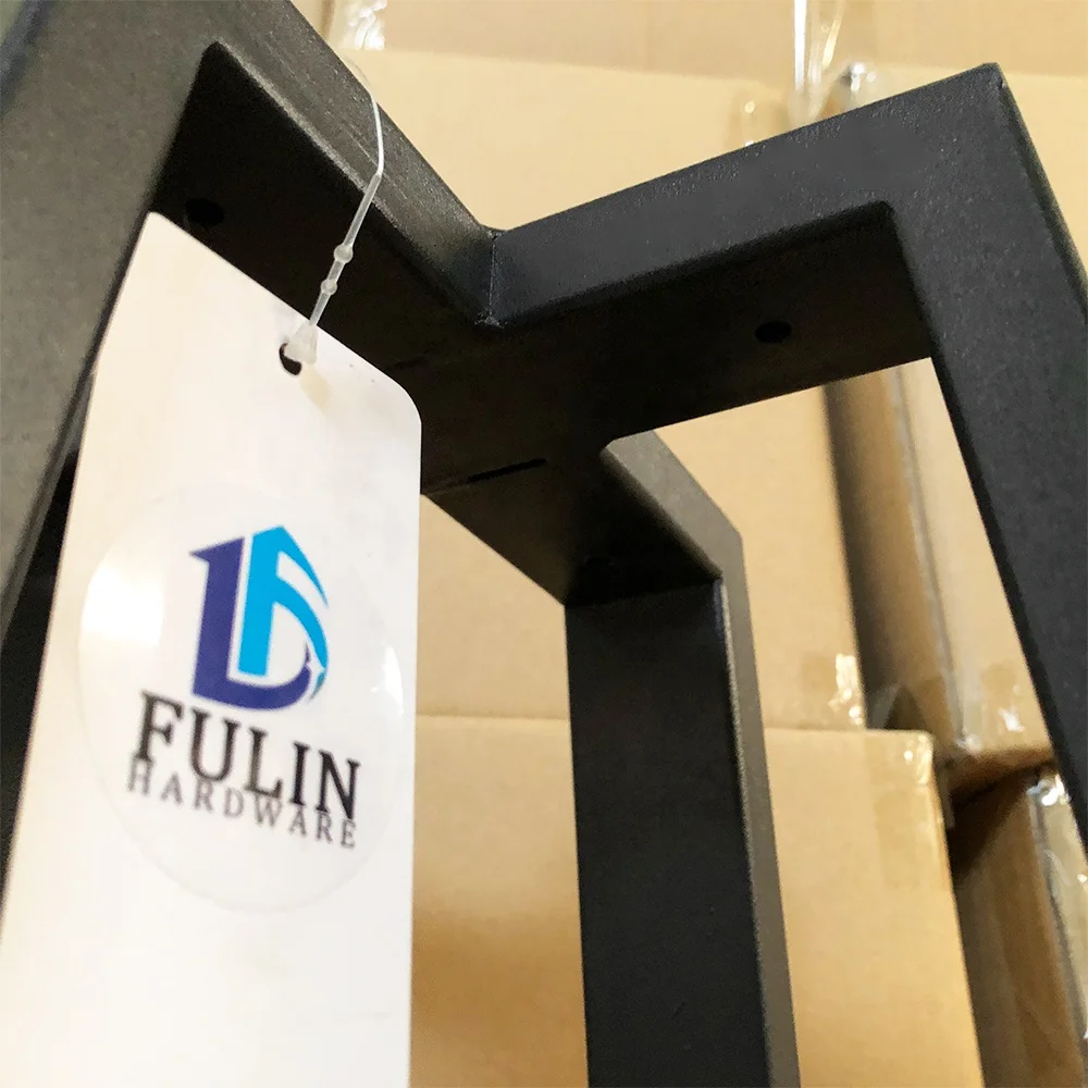 Black Dinning Large Cross Frame Wrought Pedestal Coffee Industrial Cast Iron Restaurant Dining Metal Table Base