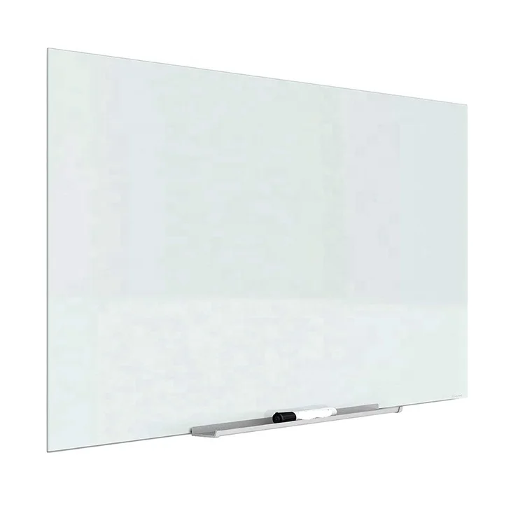 Popular office and school glass notice white board clear glass magnetic writing board
