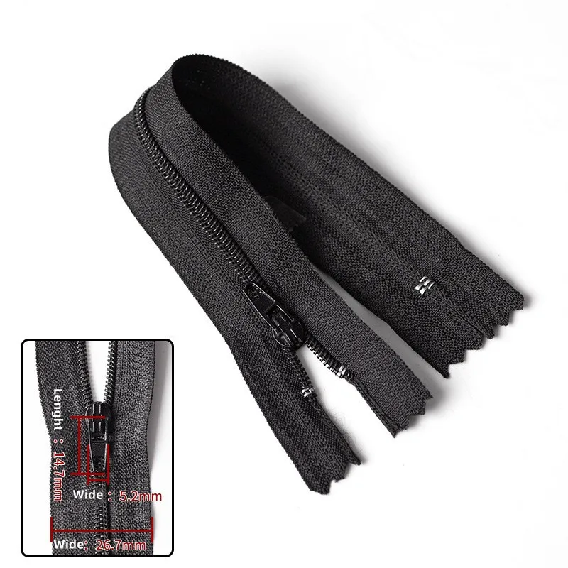 Custom zipper tape auto lock puller #3 #5 zip pulls open end zipper nylon zipper long chain