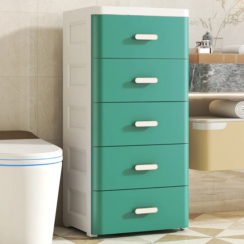 Living Room Furniture Colorful Plastic Chest of Drawer Multi-function Storage Cabinet