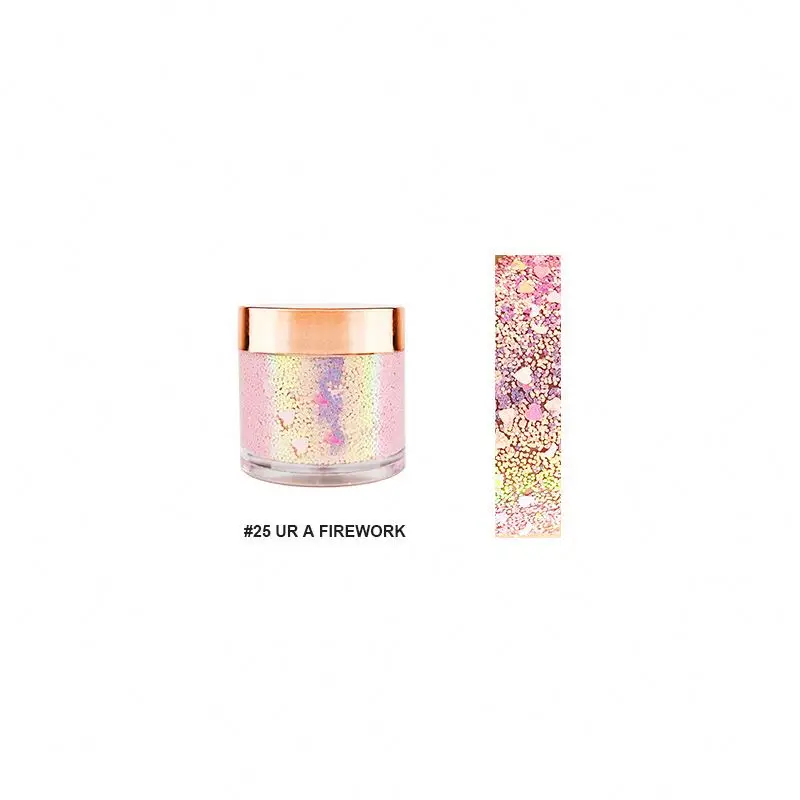 Beauty makeup neutral no logo colorful stage makeup glitter eye shadow cream EyeShadow body sequins