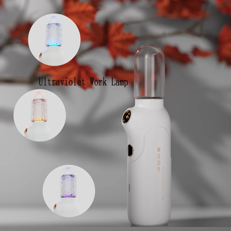 Facial Water Oxygen Spray Gun Portable Oxygen Skin Moisturizing Jet Peel Injector