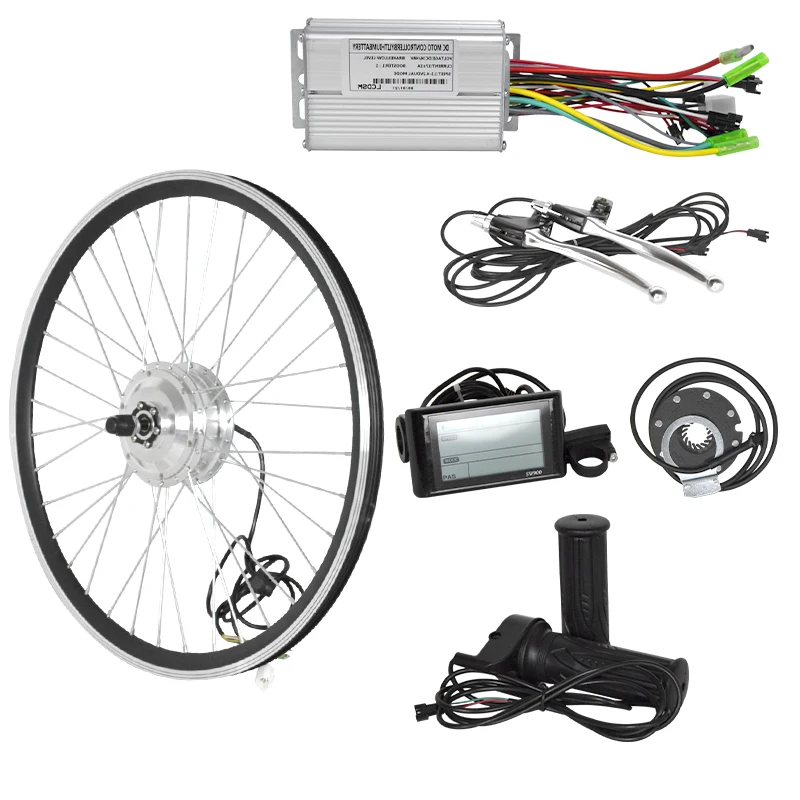 500W High Power Electric Bicycle Kit Brushless Hub Motor Wheel with LCD Display for Bike Parts