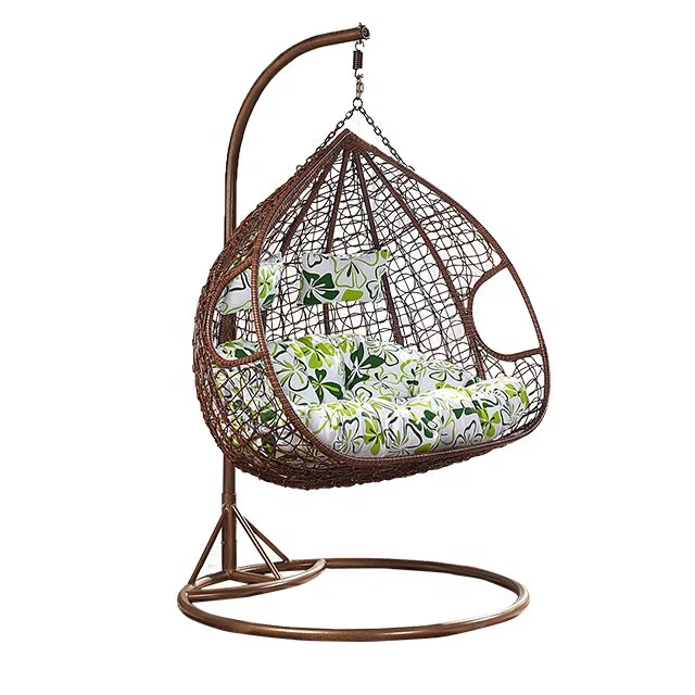 
Hot sale patio rattan outdoor double hanging swing chair 