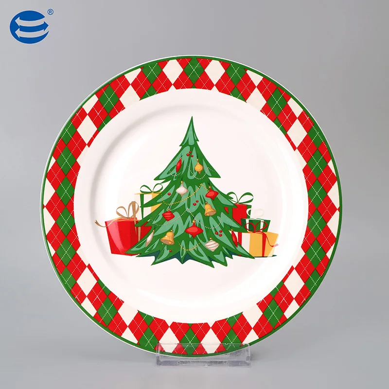 Wholesale Merry Christmas Porcelain Dinnerware Set Nordic Style Plate Cup and Saucer Ceramic Tableware Sets