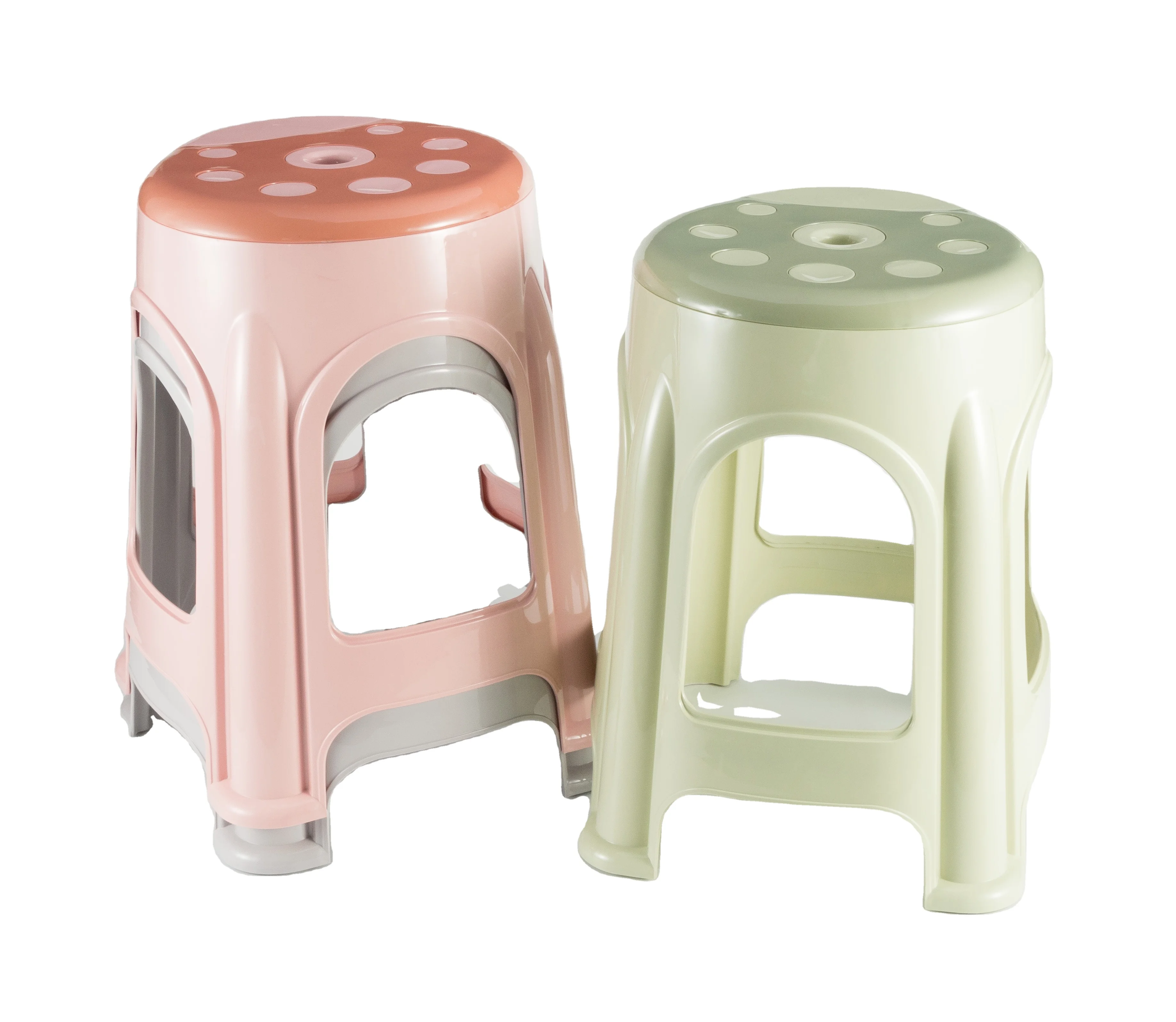 Stool Two Step Ladder Stool Bench Footstool Bathroom Non Slip Plastic Household Colorful Portable Children Baby Pink Green Blue