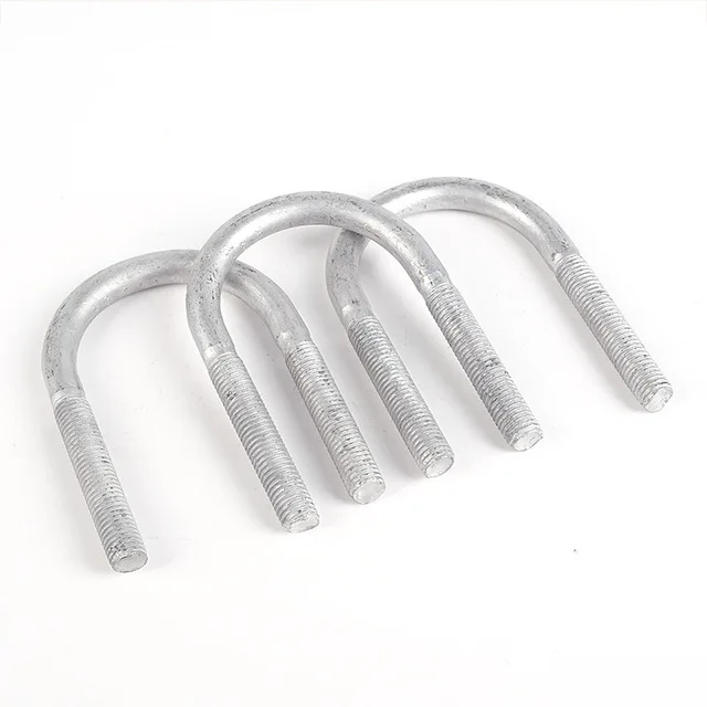 Grade 10.9/8.8 Heavy Duty Clamp with U-Bolt Plain Finish Hot DIP Galvanized Steel Double Edge Open End Style Includes Washer Nut