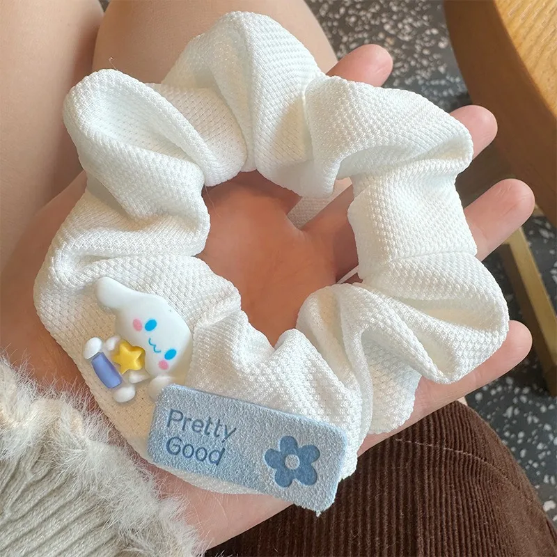 2024 New Arrivals Glitter  Hair Ties Korean Style Sweet Elastic Hair Band Ponytail Ball Girl Scrunchies