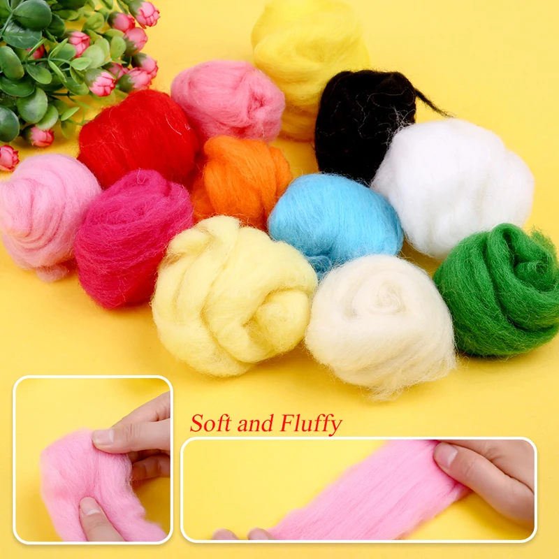Handcraft DIY Craft wool felt craft set Color Wool Animal Needle Felting Kit
