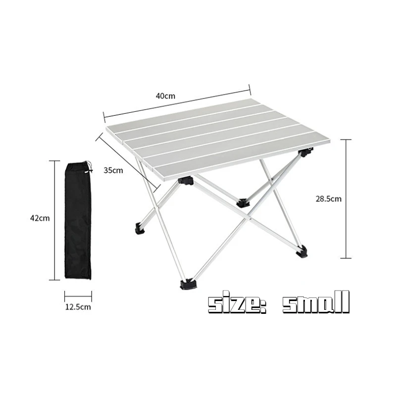Aluminium Portable Camping Table Travel Folding Table Lightweight Ultra Aluminum Easy To Carry Outdoor Picnic Table