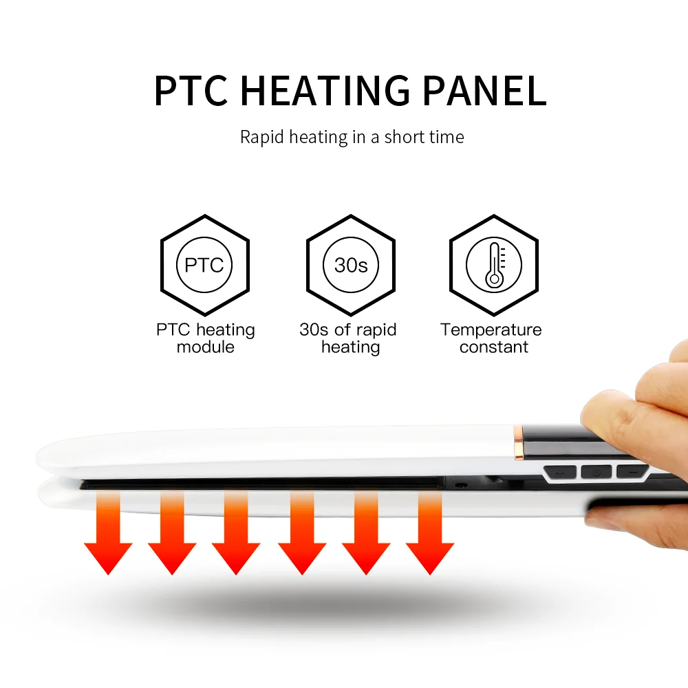 Factory OEM New Flat Iron Custom Logo Professional Ceramic Salon Hair Straightener With Certificate