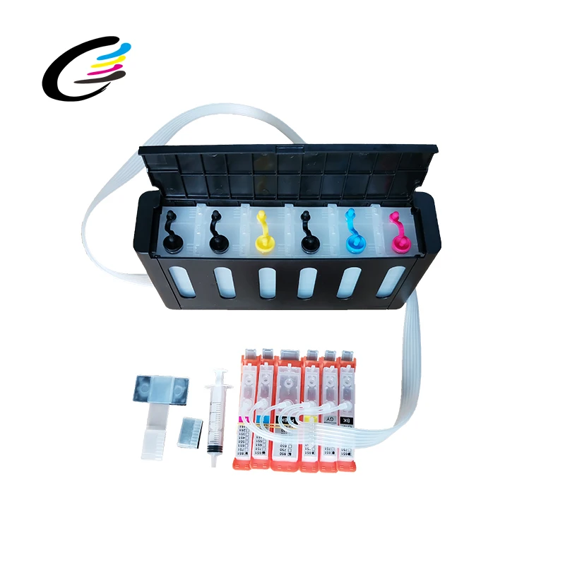  Система непрерывной подачи чернил Fcolor CISS 6 цветов для Canon PIXMA MG6380 MG7180