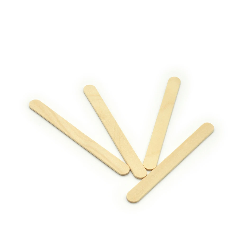 Деревянные палочки для мороженого, красочная деревянная ложка из березы в ведре