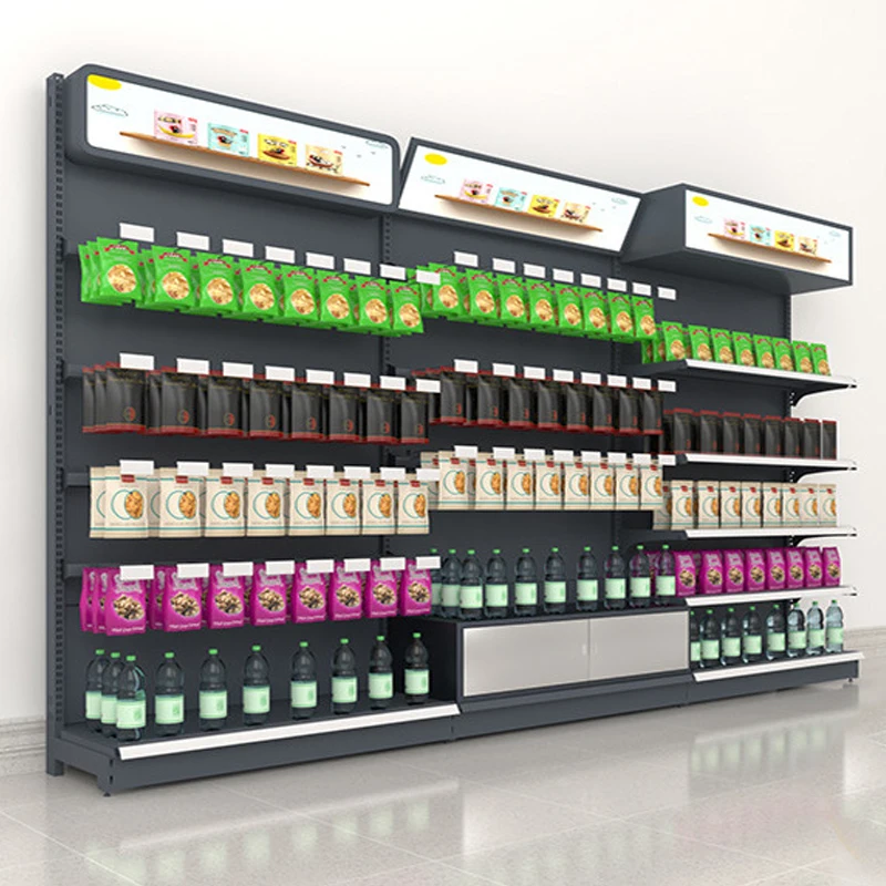 Supermarket Display Wholesale Gondola Shelving Racks Metal Shelves for the Store