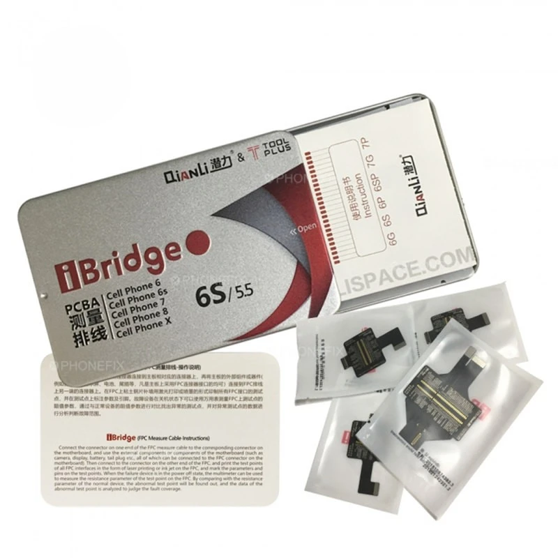 QIANLI ToolPlus iBridge FPC Test Cable for 6/6P/6S/6SP/7/7P/8/8P/X/XS/XSMAX Motherboard Fault Checking for Repair