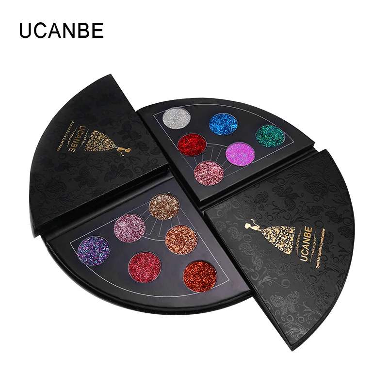 Private Label Cosmetics Shaped Glitter High Pigment Diamond Eyeshadow Meakeup Palette