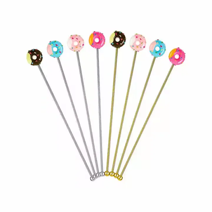Cocktail Stirrers Reusable Stainless Steel Metal Silver Black Rose Gold 19cm Stirrer for tea coffee wine milk