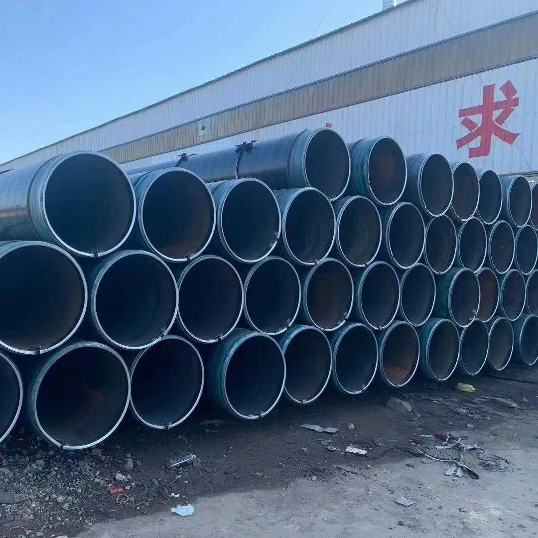ASTM A214 SA214 Epoxy Coating Steel Piling Tubes, SSAW Welded Perforated Drainage Pipes