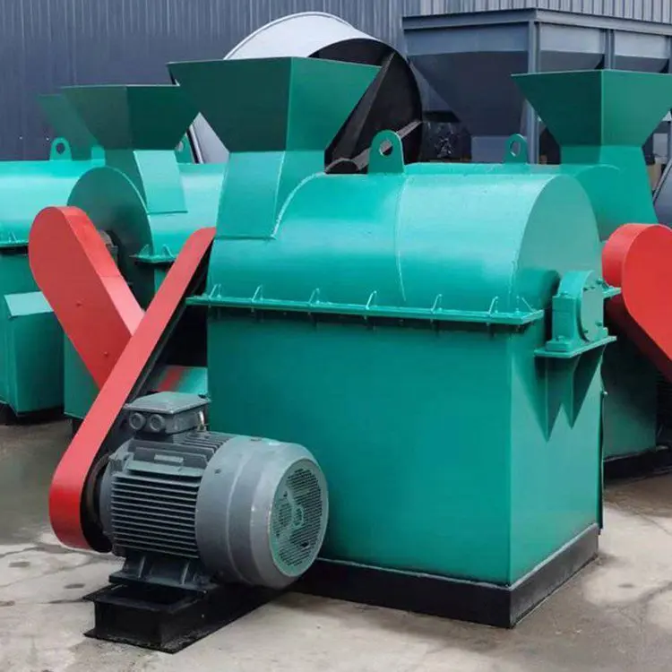 2 T/h 5-10 mm Semi Auto Poultry Waste Chicken Manure Half Wet Material Crusher Machine