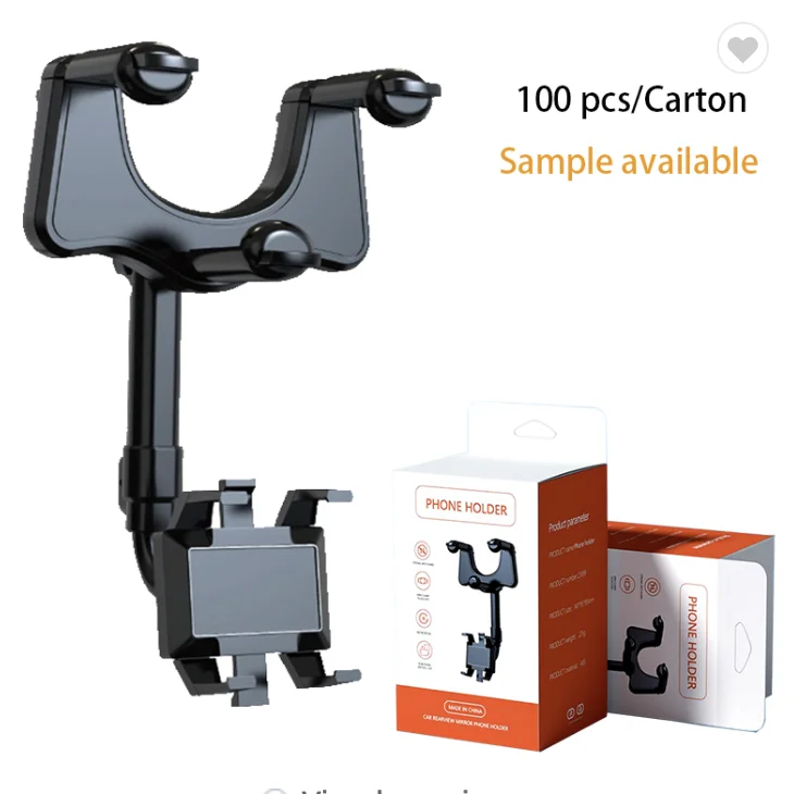 Multifunctional Rearview Mirror Phone Holder for Car Adjustable Rotatable And Retractable Rear View Mirror Car Phone Holder