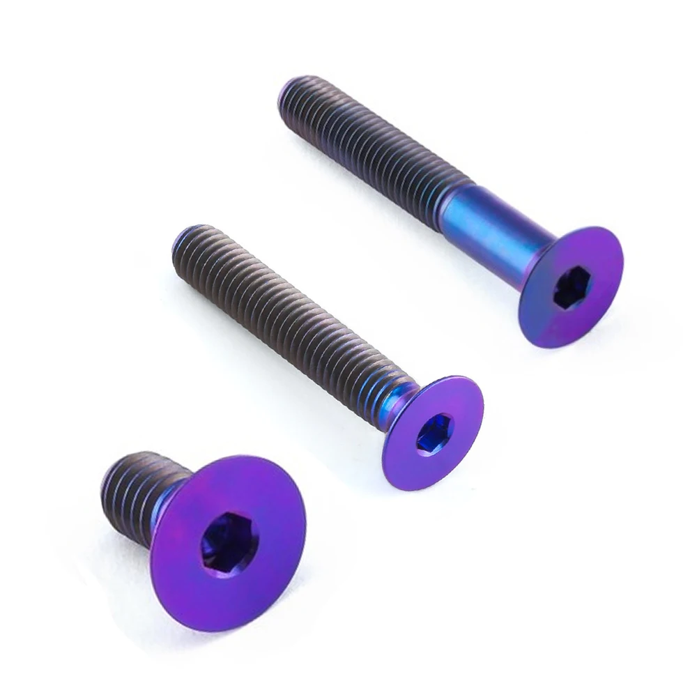 Titanium Bolts For Honda Wheel Hub Disc Brake Fairing Banjo Socket Countersunk Flat Head 10Mm M4 X60Mm M6X1.0 M10 Titanium Bolts