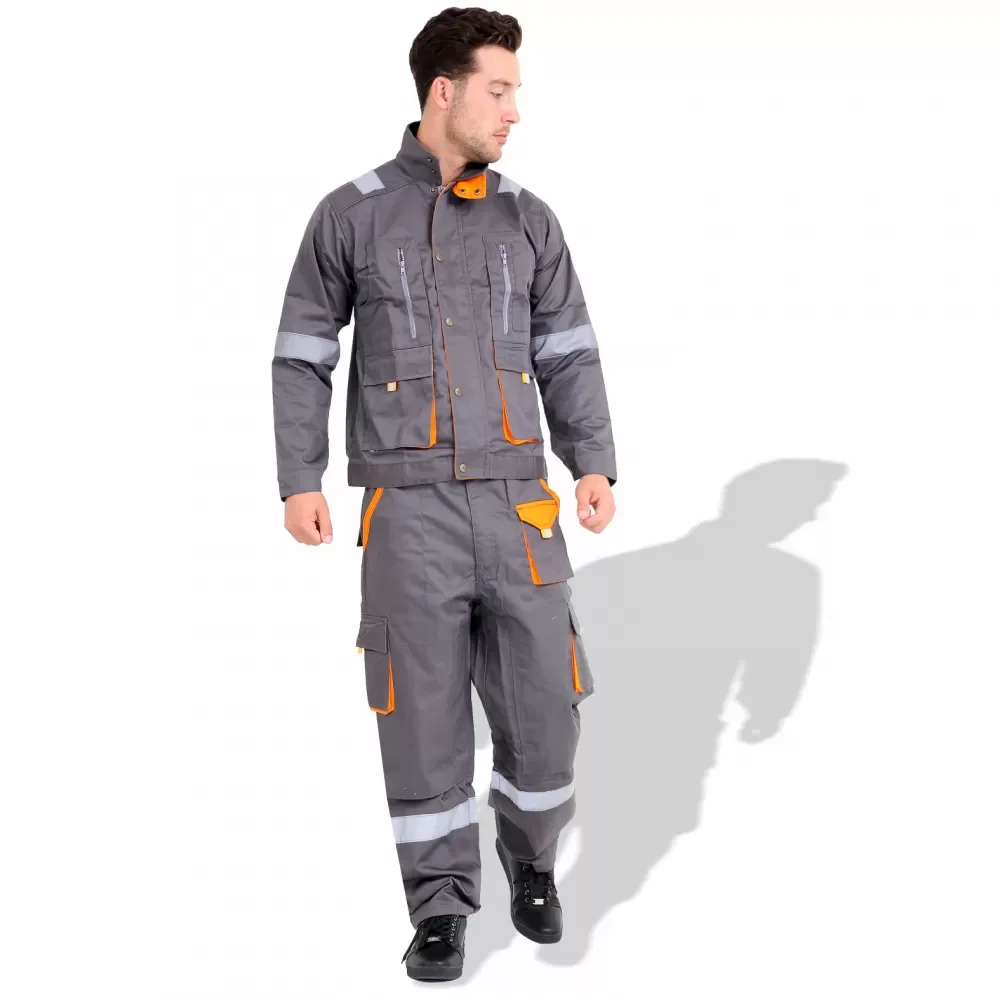 Custom 100% High Quality Cotton Pants & Shirts Heavy Duty Work Wear 2 PCS Mens Work Coverall