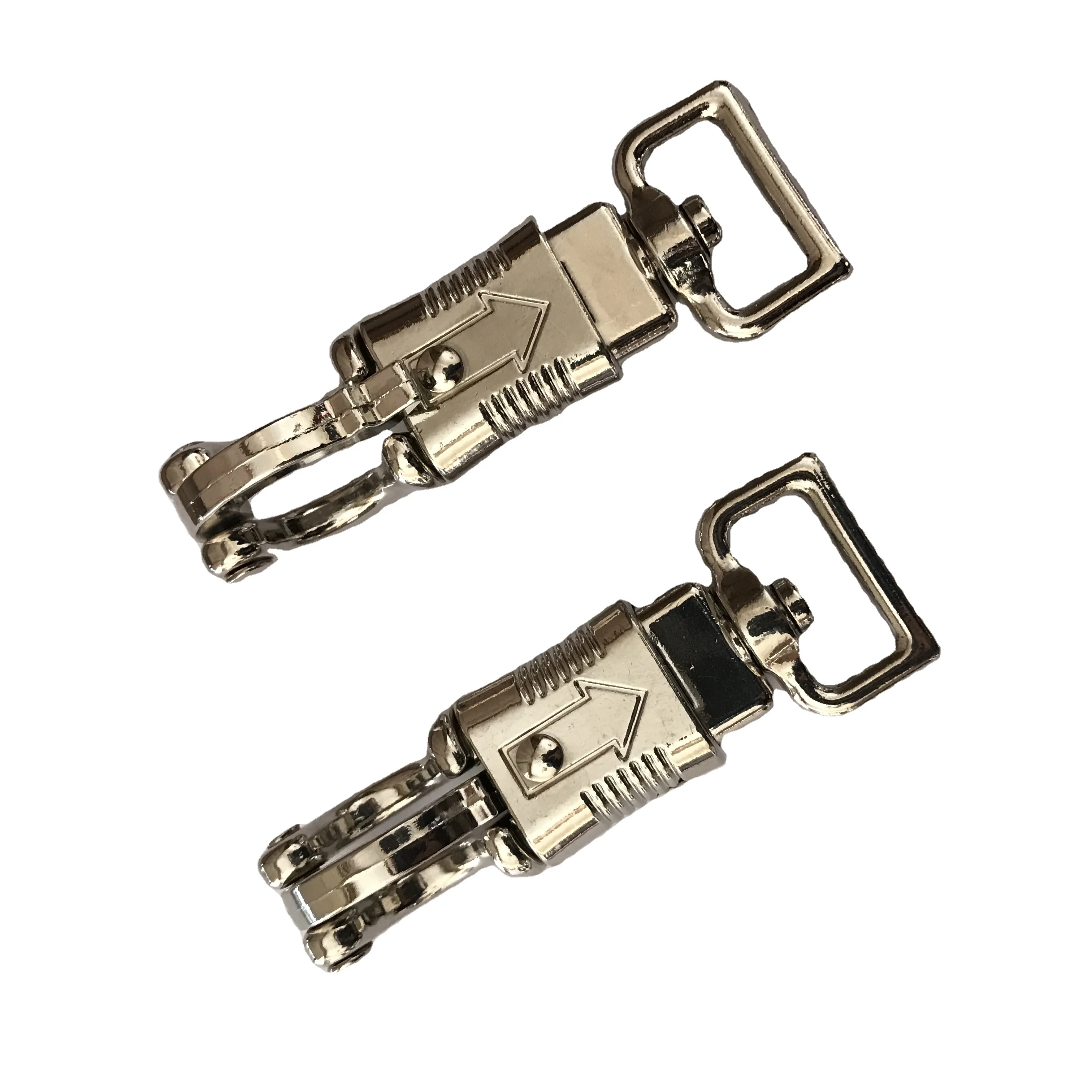 Horse Gear Zinc Alloy Panic Snap Hook Quick Release Twist Panic Bull Snap Hook With Swivel Round Eye