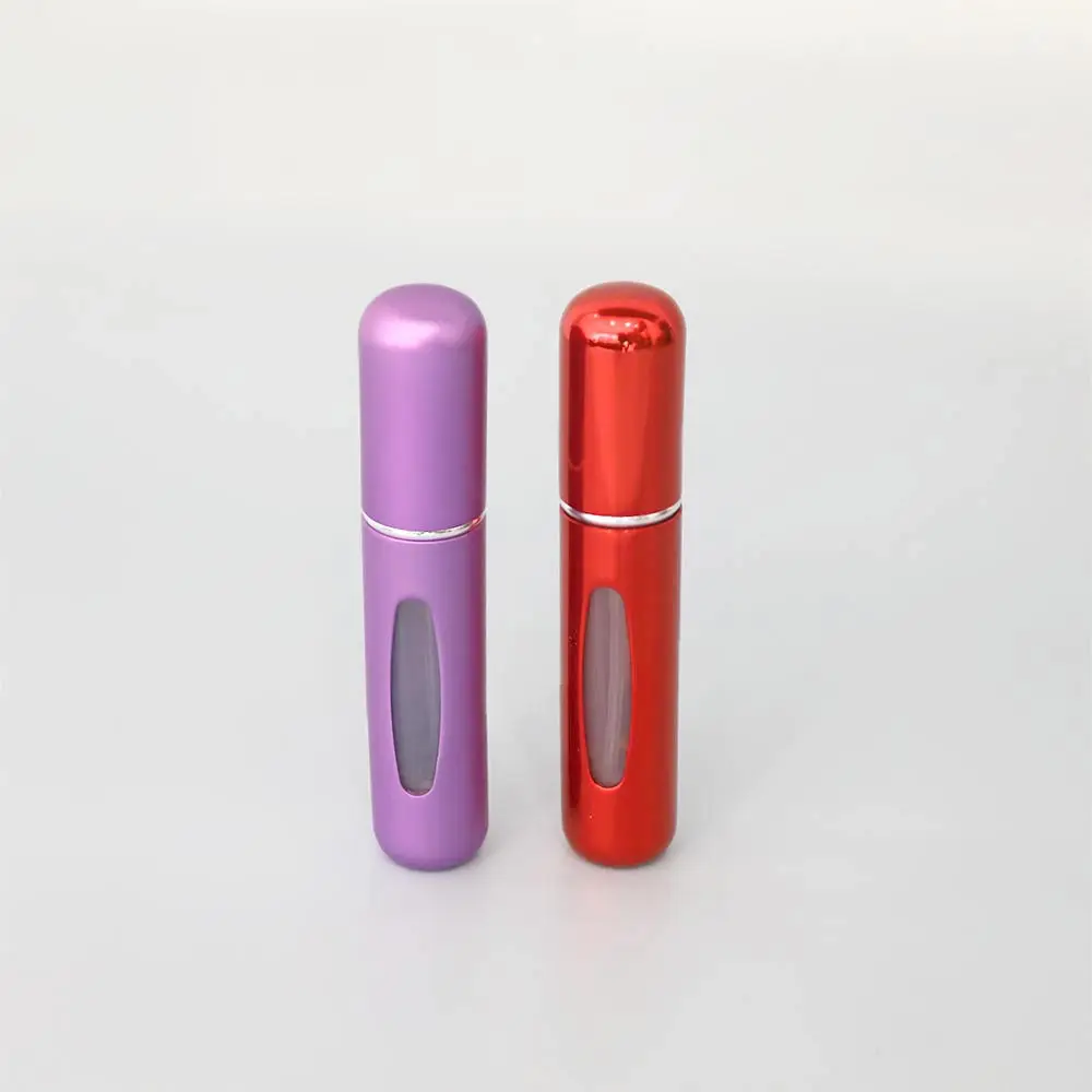 Mini 5ml 8ml Refillable Empty Glass Decant Perfume Bottles Portable Pocket Travel Aluminum Collar Spray Perfume Atomizer