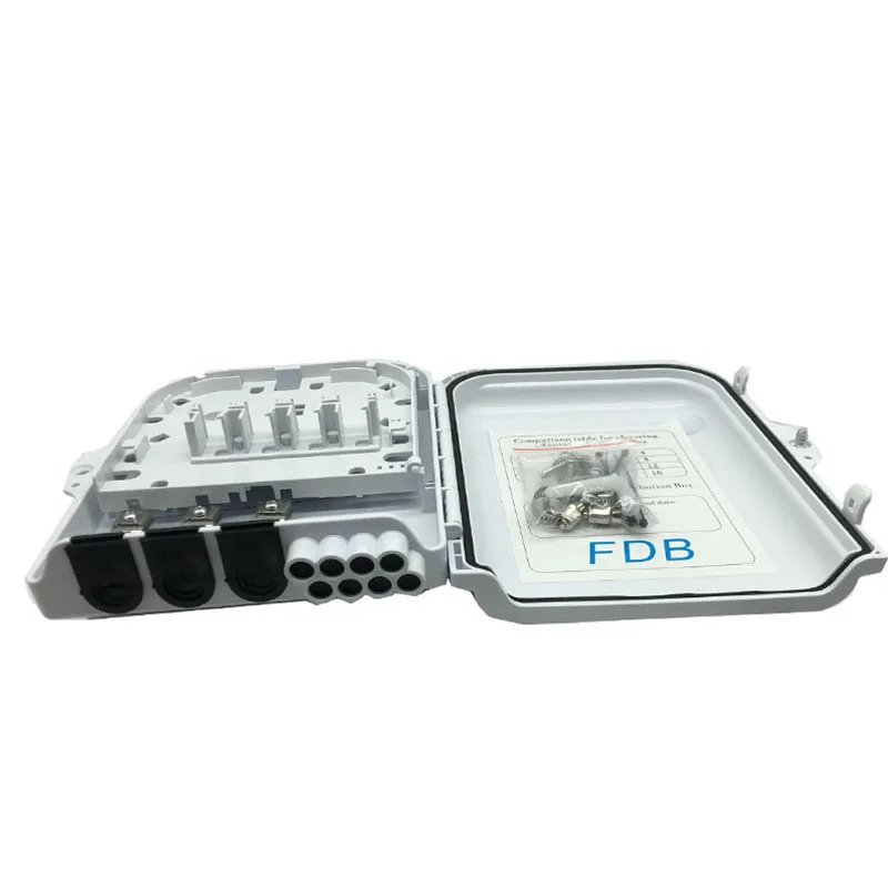Fiber to home 8 12 24 core FTTH fiber optic distribution box Fiber optic splicing plastic box splitter termination box