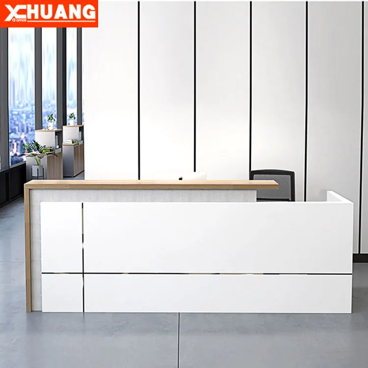 Customize White Curved Executive Lounge Beauty Salon Front Bar Reception Counter Desk