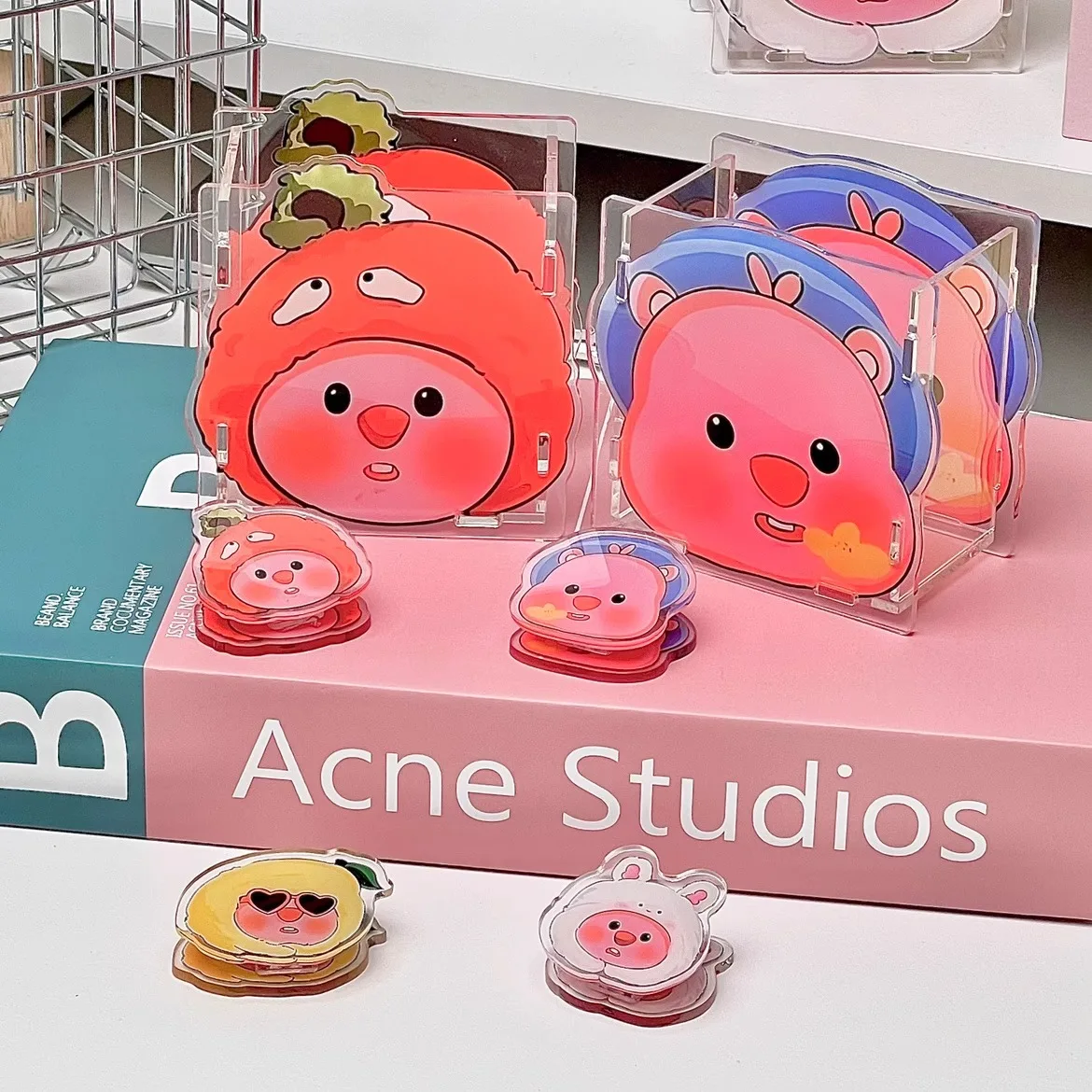 Clear Acrylic Desk Organizer with 4 Compartments Plastic Pen Pencil Holder for Office School Makeup Brush Storage for Home Use