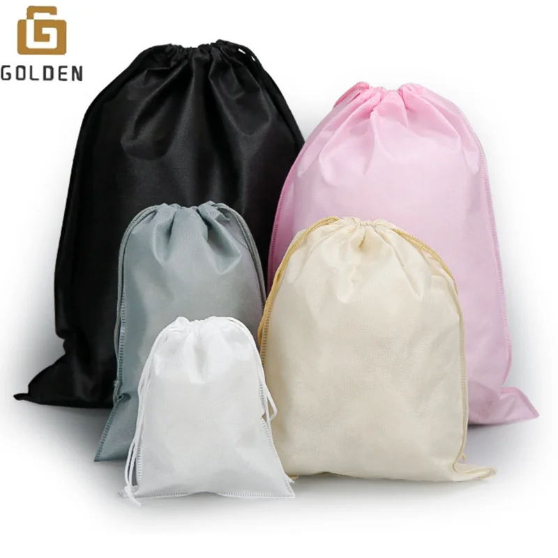 Golden Wholesale Personalized Custom Printed Sports Canvas Cotton Drawstring Bag Backpacks Calico Drawstring Bags