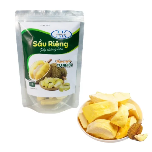 Wholesaler Price Soft Dried Durian 100% Natural Freeze Eat Directly HACCP Certification Plastic Bag Package Vietnamese Supplier