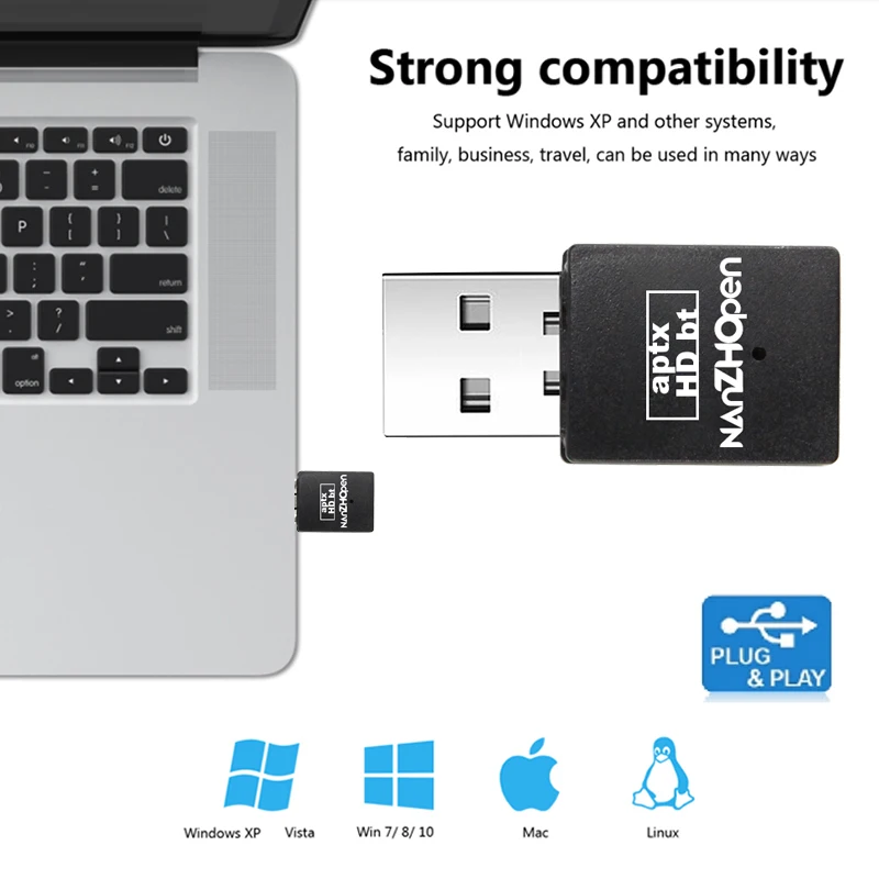 Wireless stereo ble audio adapter APT-X bt receiver with 5.0 aptx hd usb adapter for ps5 games