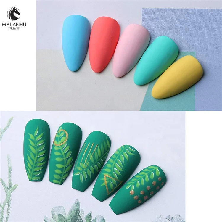 Malanhu private label matte velvet top coat gel polish free sample good quality for nail art