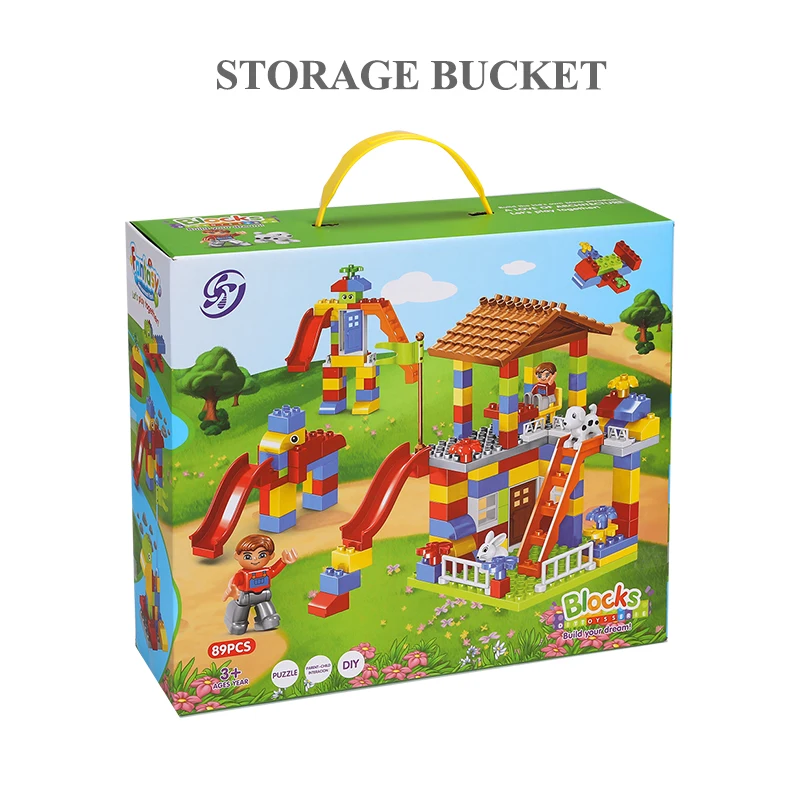 plastic block building block construction toys diy toy 89 pcs