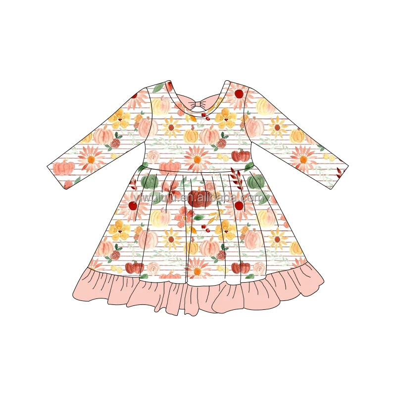 Baby Girls Clothing Long Sleeves kids Dress For Fall Toddlers Princess Dress