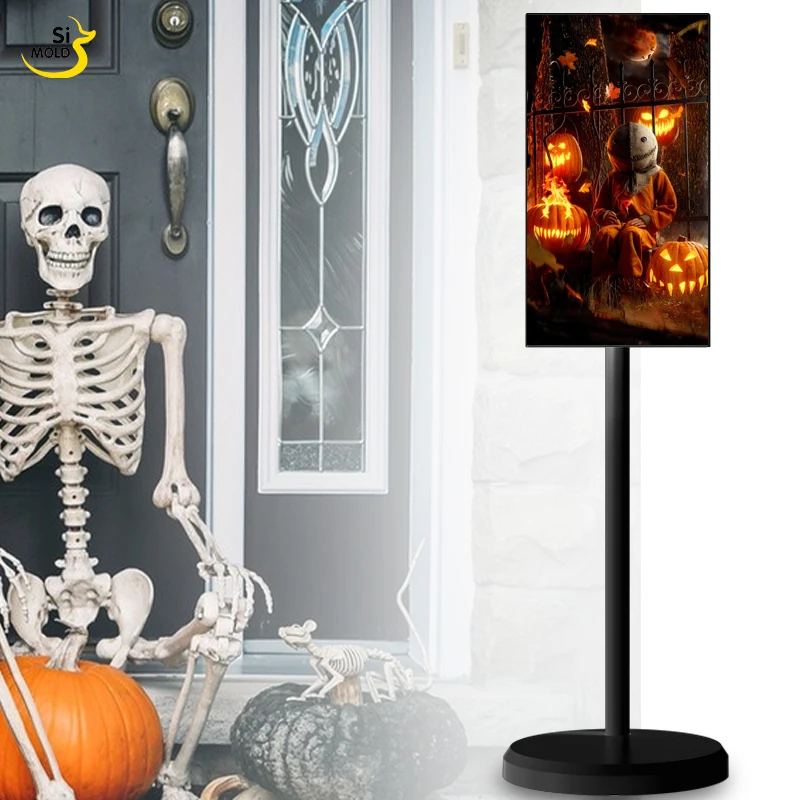 21 Inch HalloWeen Portable Tv Mini Small Usb Rechargeable Portable Smart Touch Screen Android Tv On Wheels With Battery