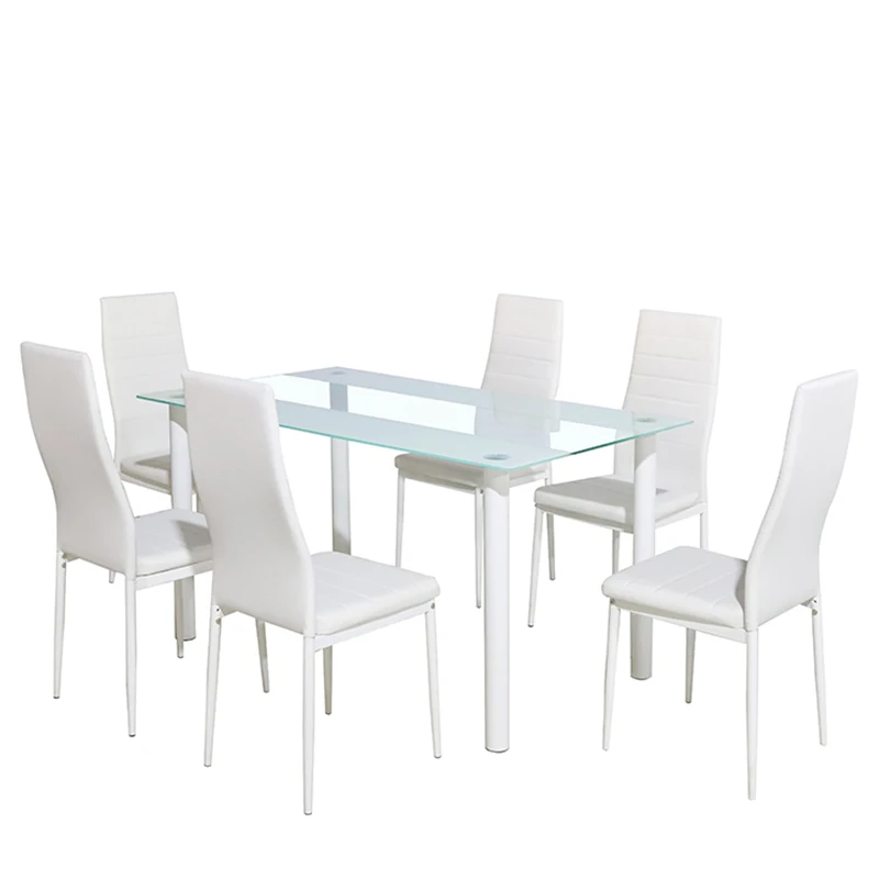 Table and chair set dining room glass dining table set 6 seater