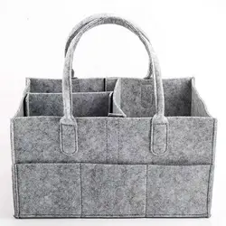 Custom Or Standard Wholesale Price Handle Stroller Organizer Felt Baby Diaper Caddy