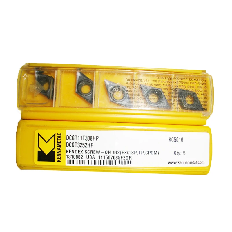 Long service life carbide insert for tool holders Kennametal DCGT11T304HP KC5010