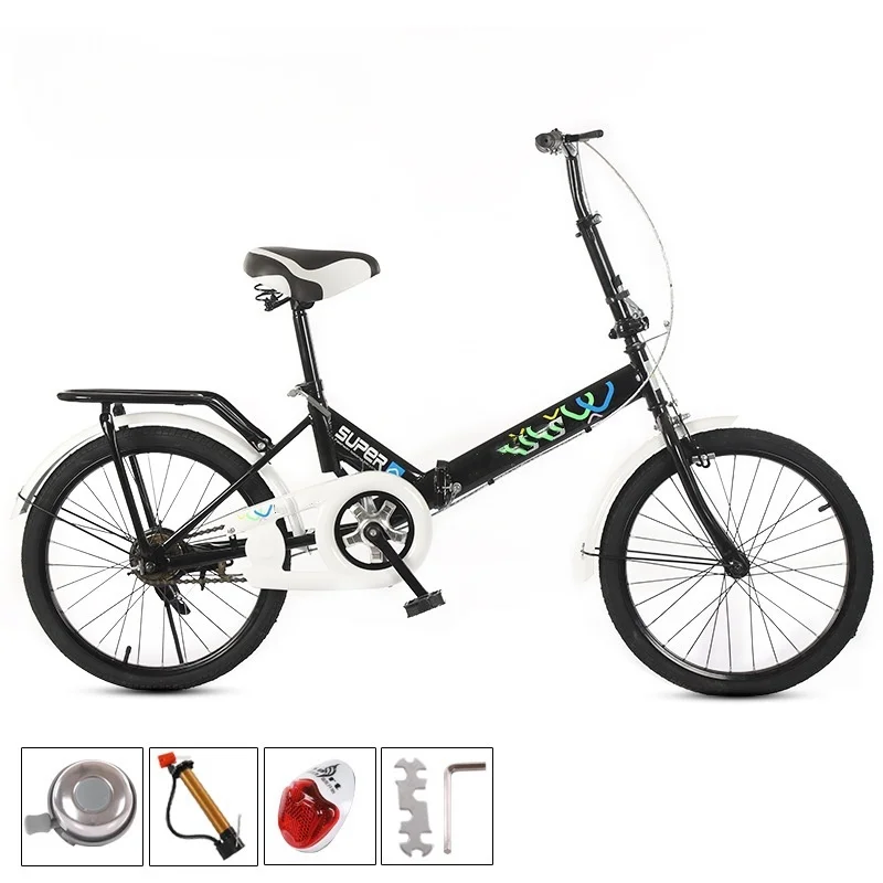 Manufacturers directly supply 20-inch folding bicycle variable speed  adult  6-speed folding bike with shock absorption