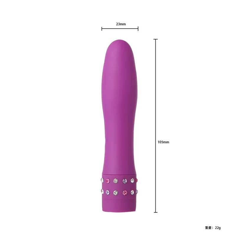 Diamond decoration mini bullet vibrator battery power waterproof female sex vibrator