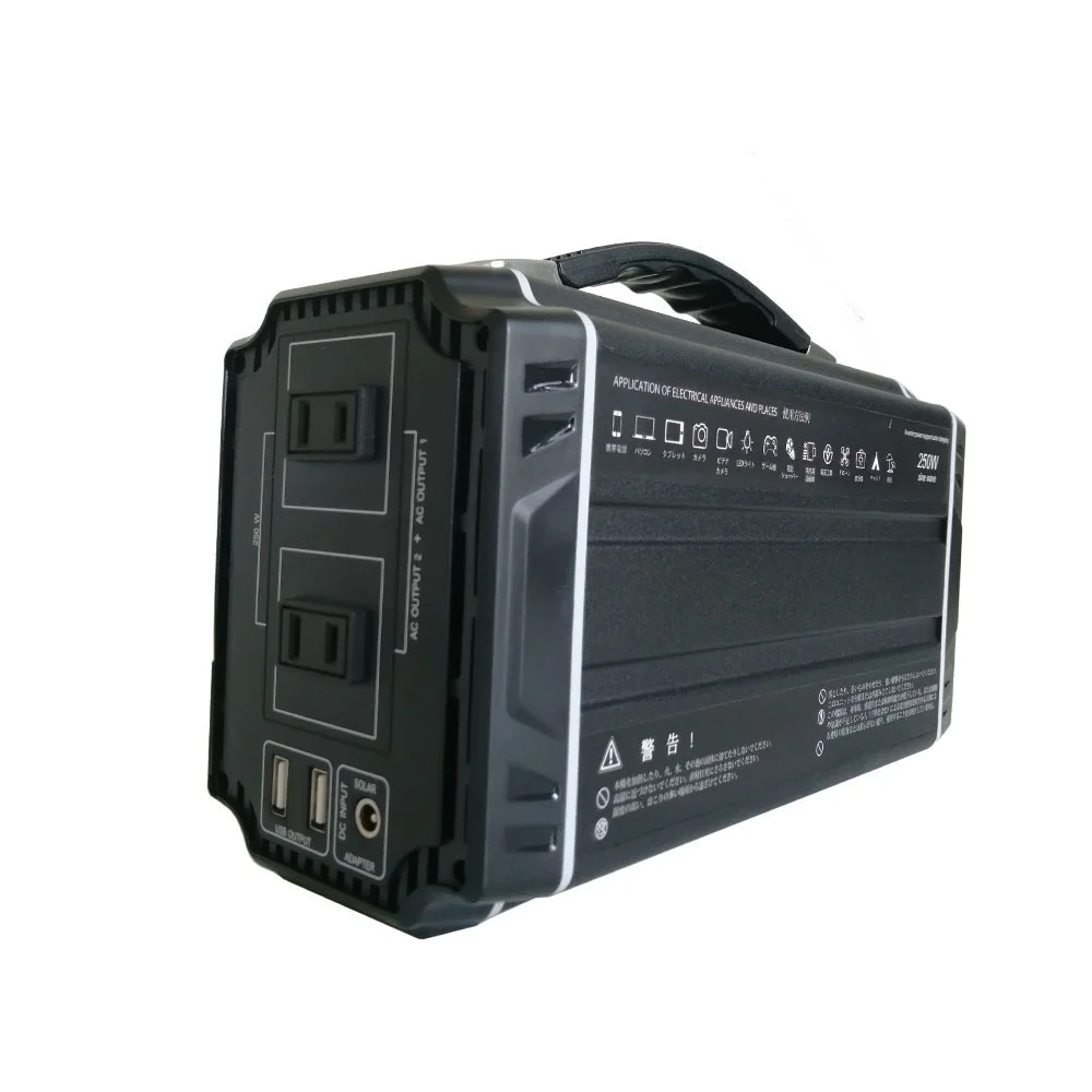 Portable Solar Charger Lithium Battery Backup AC Power Camping  Power Generator for Outdoors