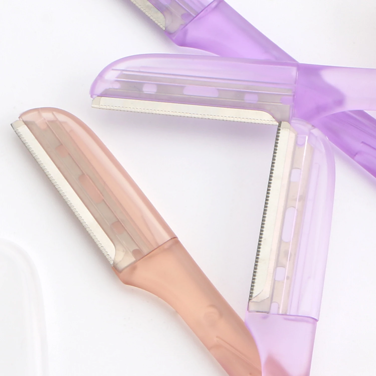 New color eyebrow razor, single blade with safety guard hair remover dermaplaning tool facial razor